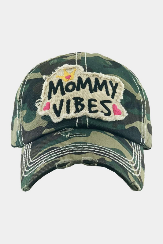 Mommy Vibes Camo Cap