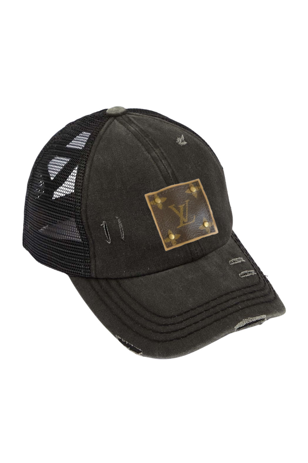 Upcycled Distressed Trucker Cap -  available in 15 colors