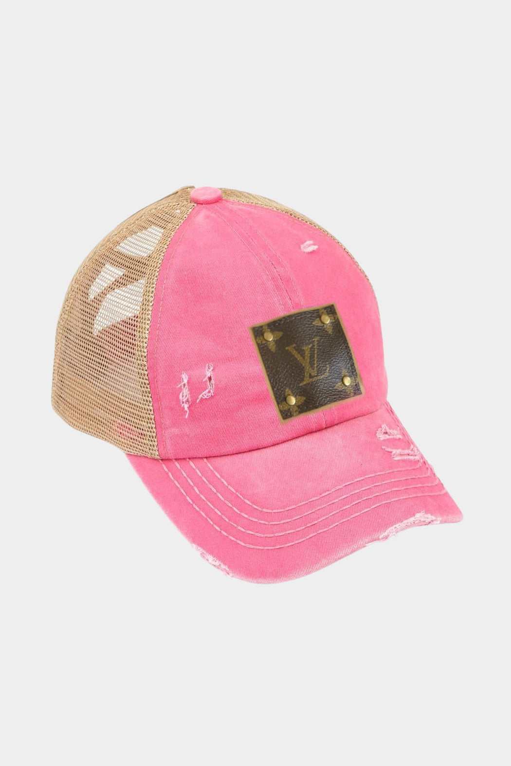 Upcycled Distressed Trucker Cap -  available in 15 colors