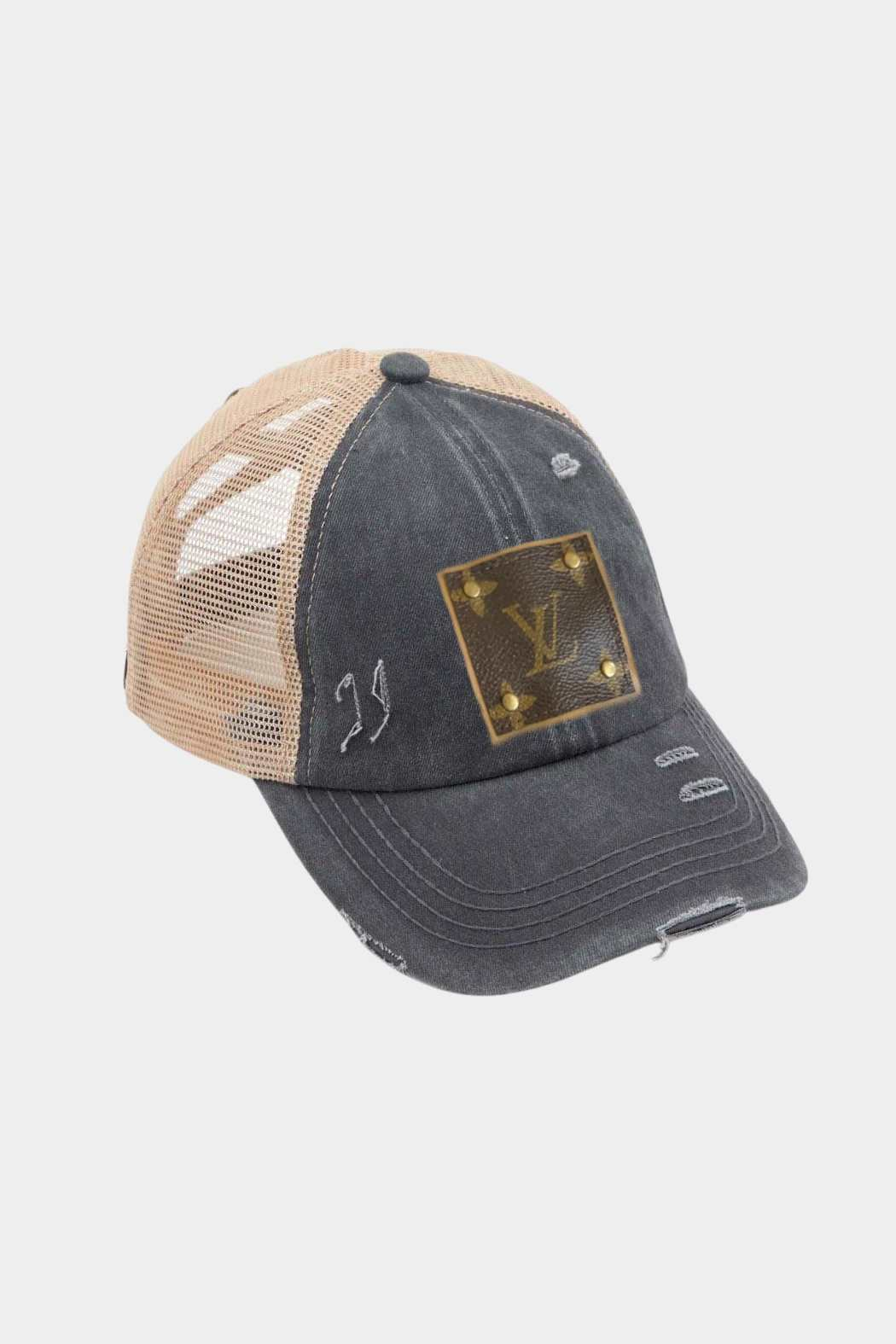 Upcycled Distressed Trucker Cap -  available in 15 colors