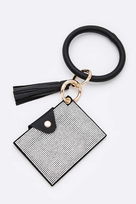 Rhinestone ID Card Convertible Wallet