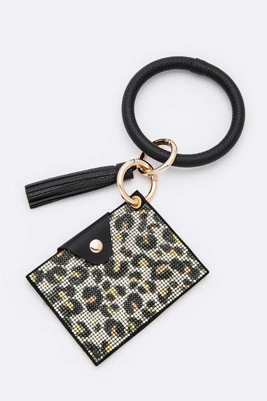 Rhinestone ID Card Convertible Wallet