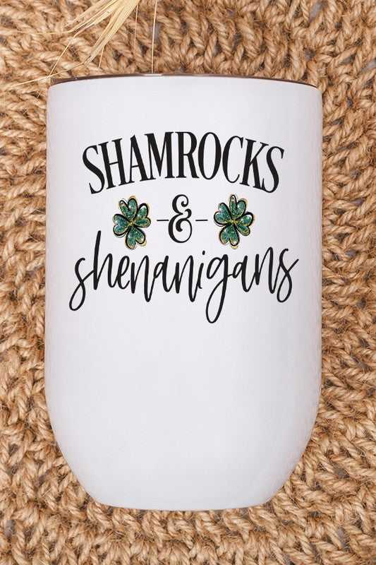 St Patricks Day Shamrocks and Shenanigans Wine Cup