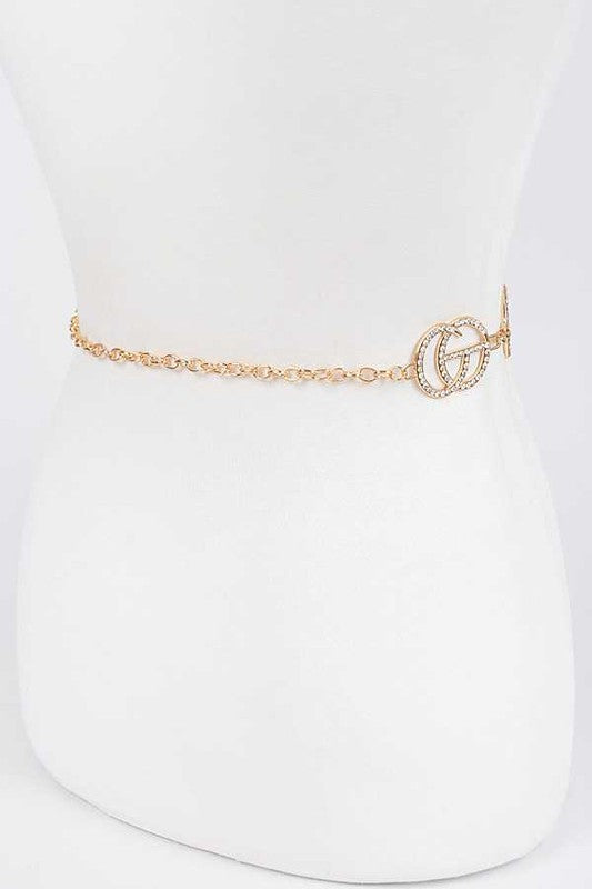 Crystal CG Logo Iconic Chain Belt