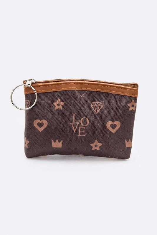 LOVE Coin Pouch Key Ring Set