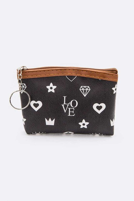 LOVE Coin Pouch Key Ring Set