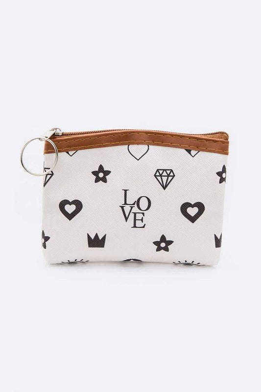 LOVE Coin Pouch Key Ring Set