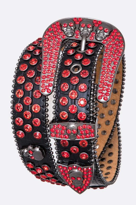 Crystal Statement Skull Belt