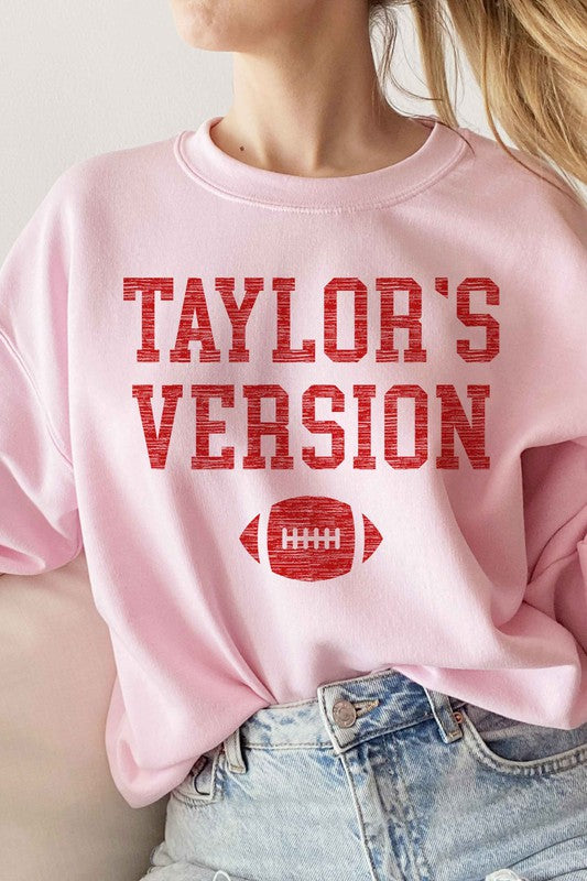 TAYLORS VERSION FOOTBALL GRAPHIC SWEATSHIRT