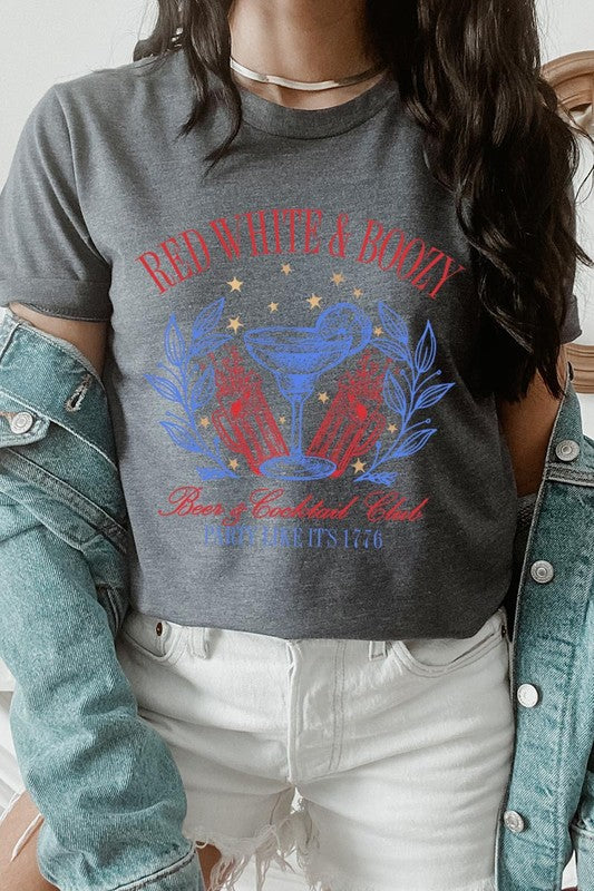 Red White & Boozy Graphic T Shirts