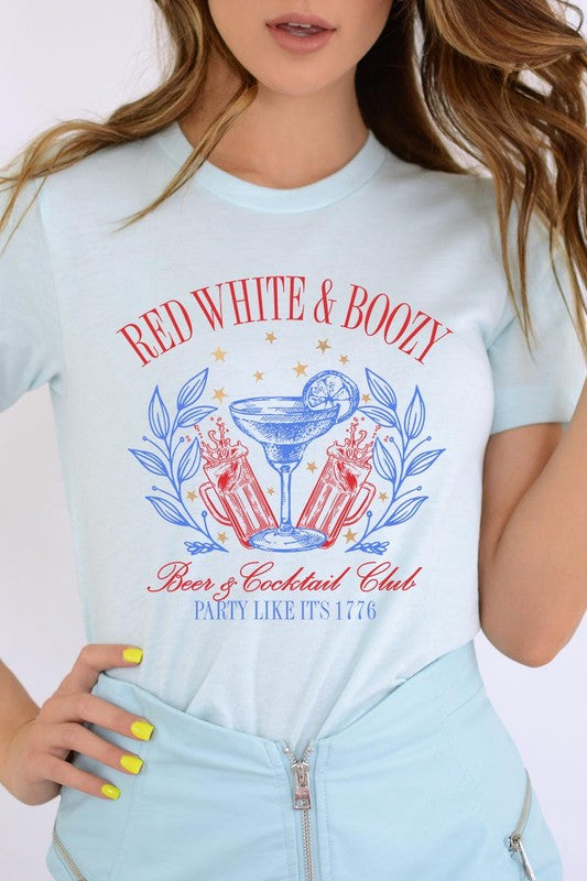 Red White & Boozy Graphic T Shirts