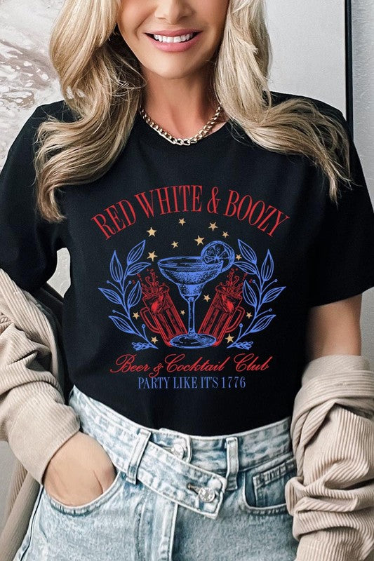 Red White & Boozy Graphic T Shirts