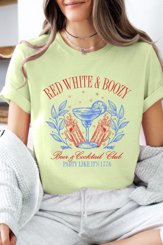 Red White & Boozy Graphic T Shirts