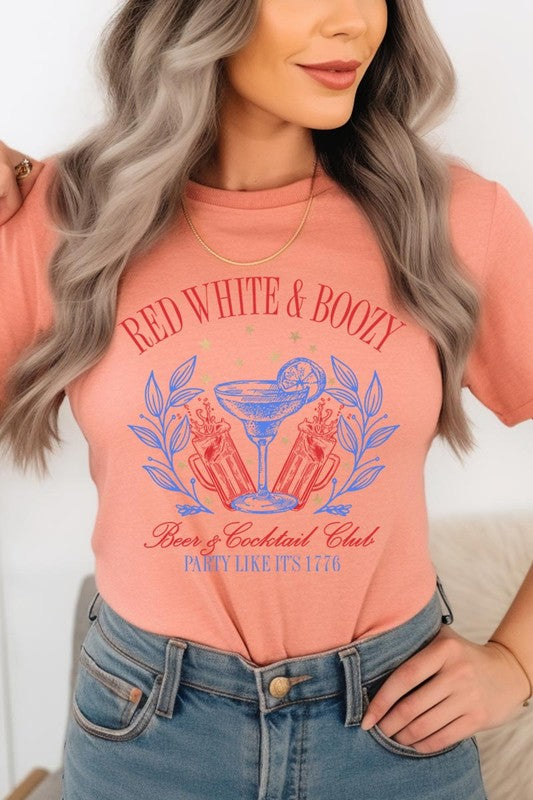 Red White & Boozy Graphic T Shirts