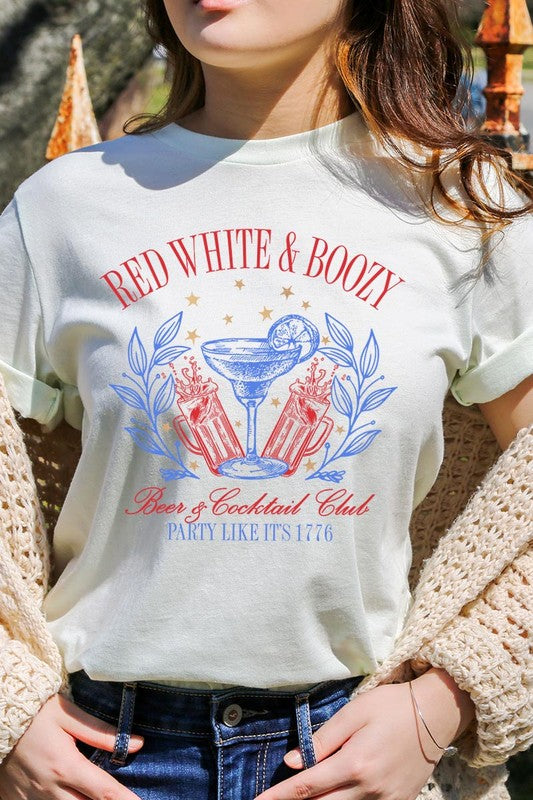 Red White & Boozy Graphic T Shirts