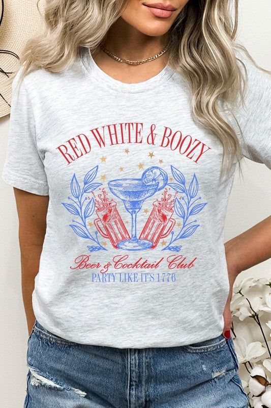 Red White & Boozy Graphic T Shirts