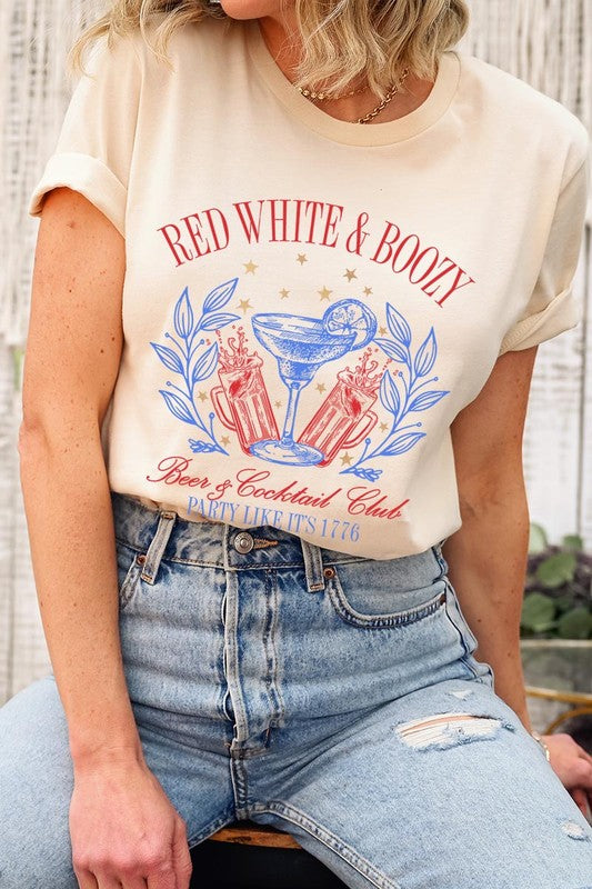 Red White & Boozy Graphic T Shirts