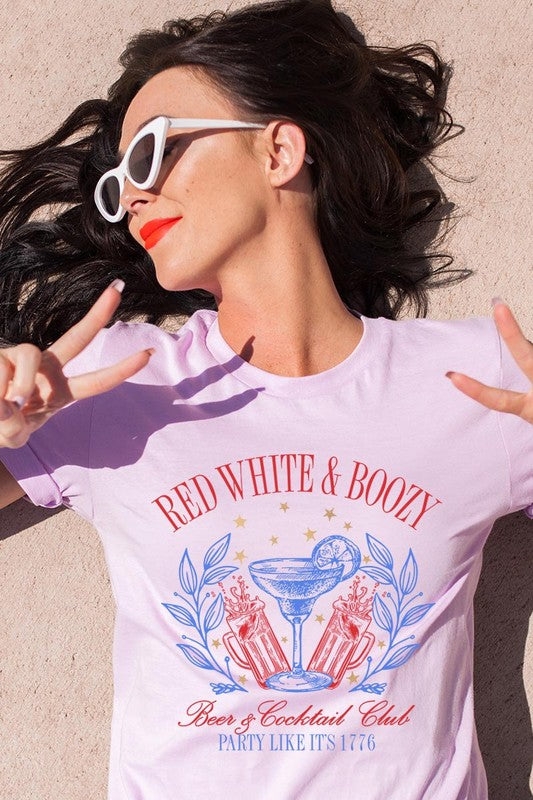 Red White & Boozy Graphic T Shirts