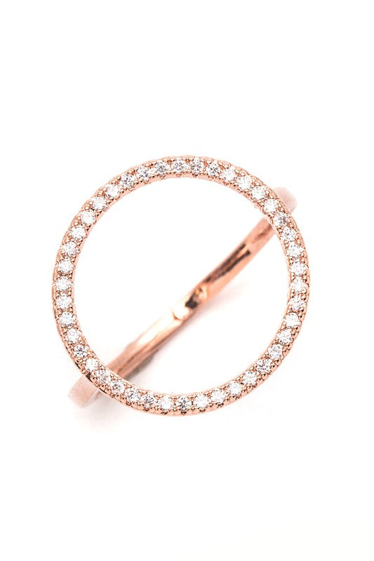 CZ Circle Iconic Ring