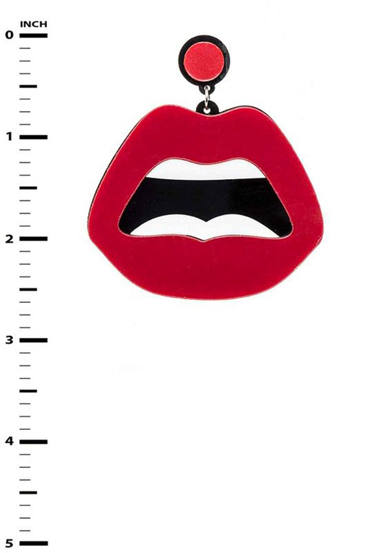 Lips Acrylic Iconic Earrings