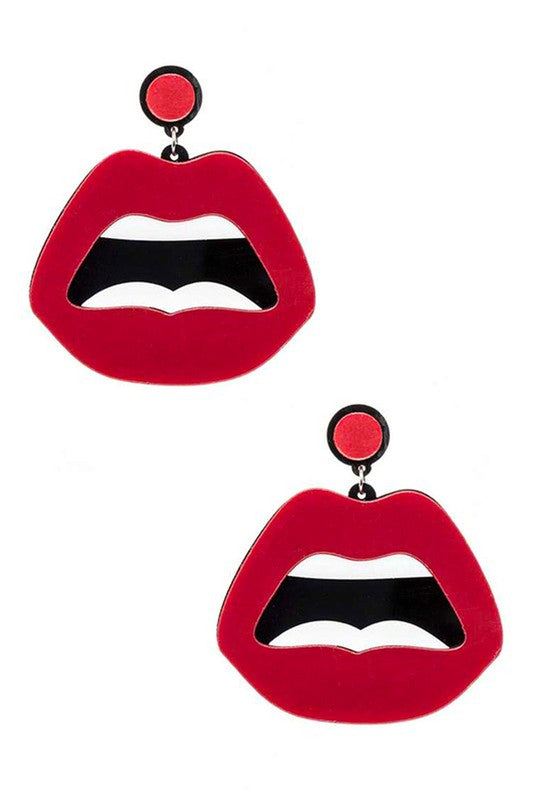 Lips Acrylic Iconic Earrings