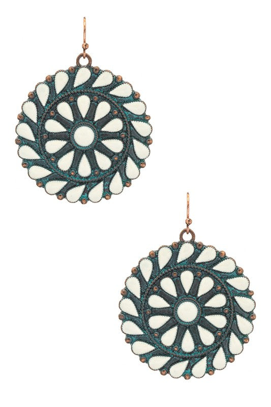 Enamel Pattern Wester Iconic Earrings