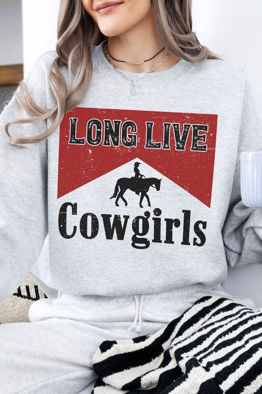 Long Live Cowgirl Western, Fleece Sweatshirt