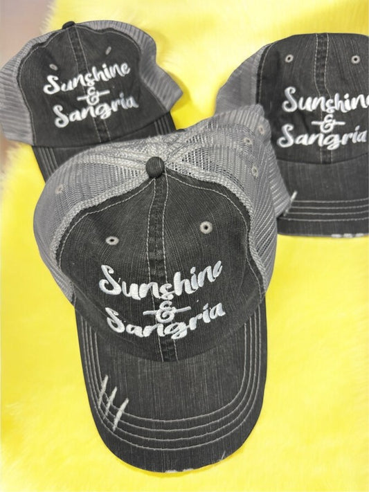 Sunshine and Sangria Embroidered Hat