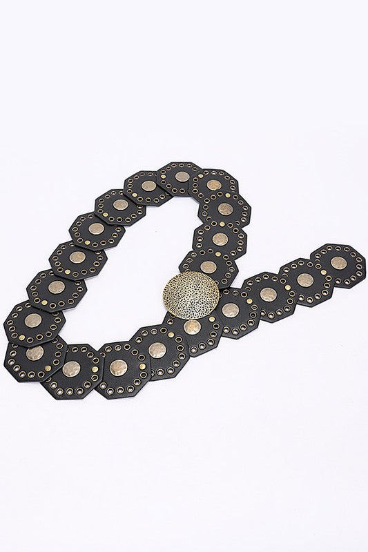 Hammered Studs Fashion Western Belt