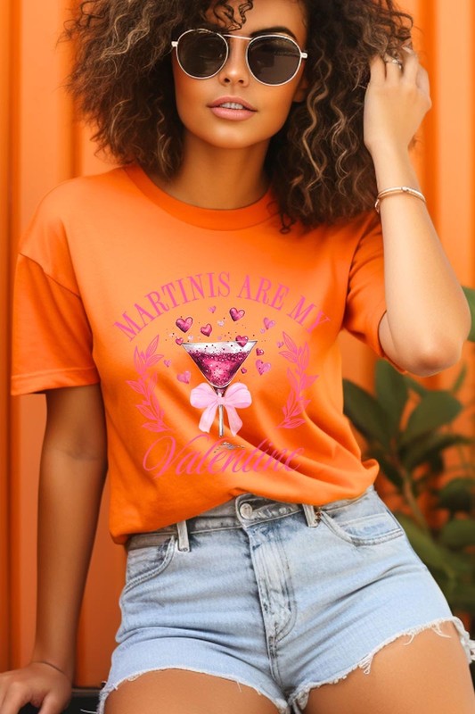 Martinis Are My Valentine Graphic Tee