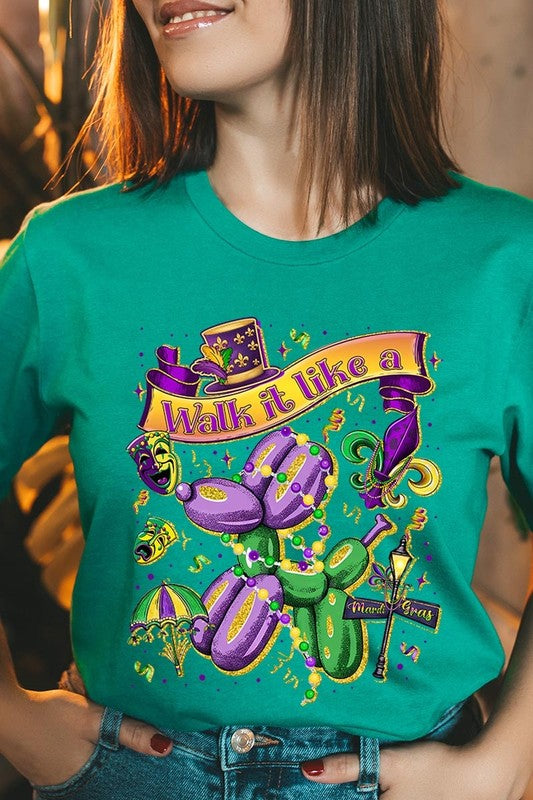 Walk It Like A Mardi Gras Graphic Tee