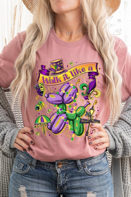 Walk It Like A Mardi Gras Graphic Tee