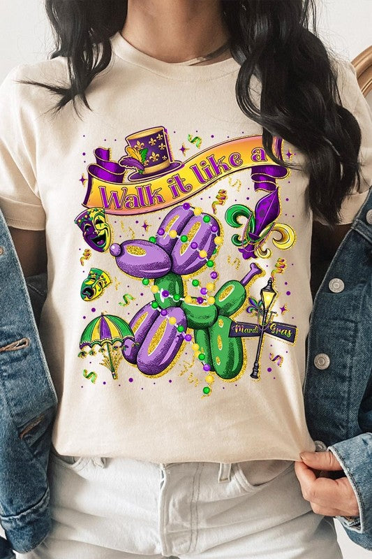 Walk It Like A Mardi Gras Graphic Tee