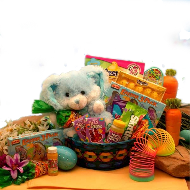 Bunny Hugs Easter Basket - Boy (Blue/ Green)- Easter Basket for child