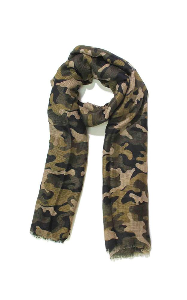 Convertible Camo Green Vest/ Scarf