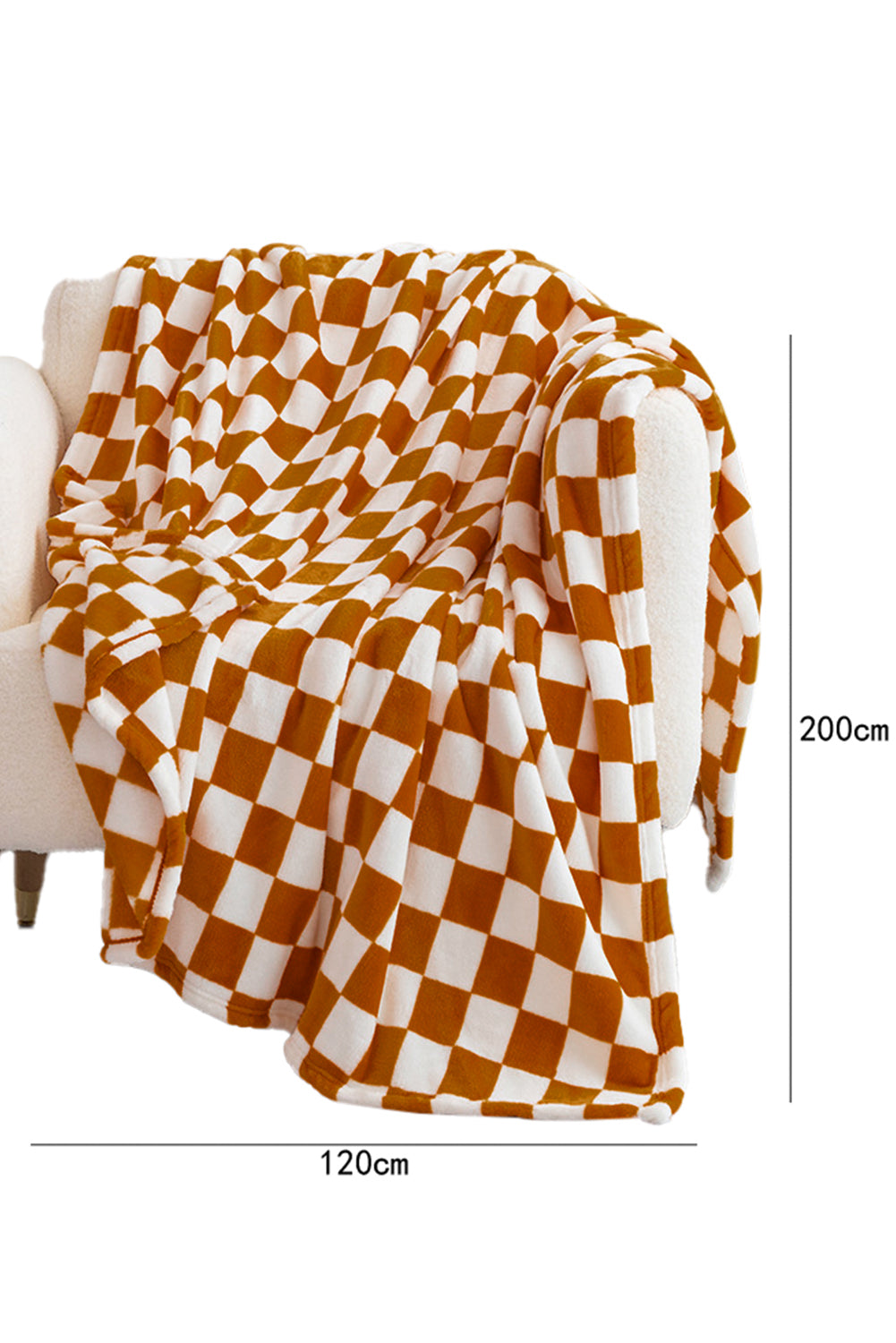 Black Checkerboard Printed Soft Throw Blanket