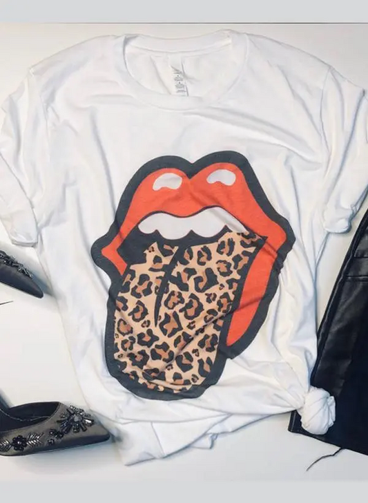 Rock and Roll Lips Graphic Tshirt (Vintage Feel)