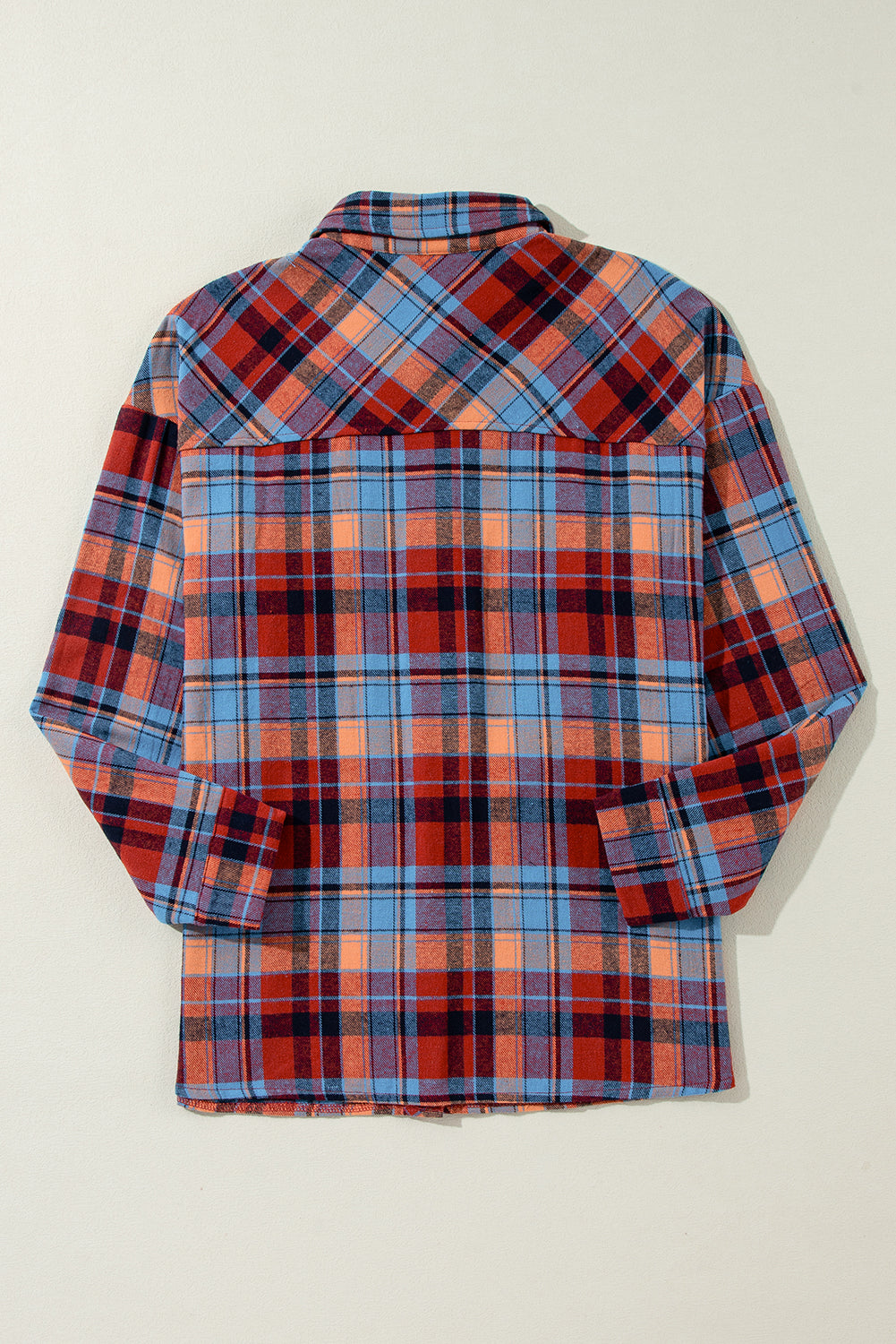 Red Plaid Print Loose Vintage Shirt