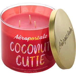 Aeropostale Coconut Cutie Scented Candle 14.5 oz 3 Wick