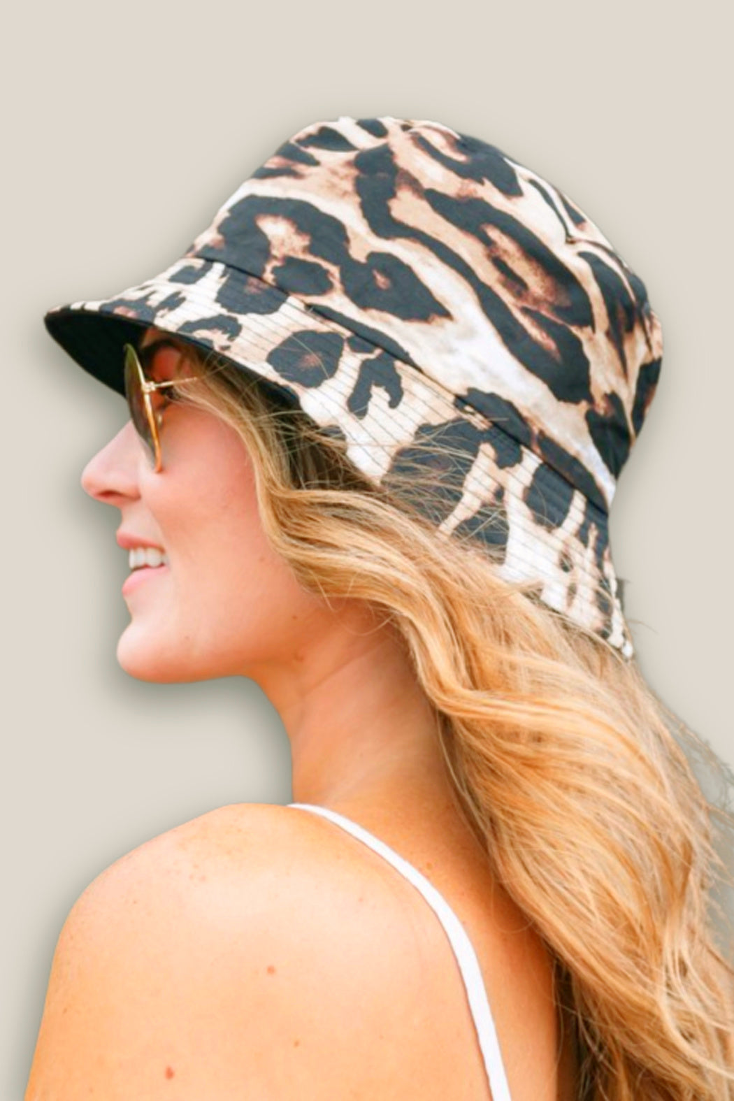 Reversible Leopard Black Up-Cycled Bucket Hat