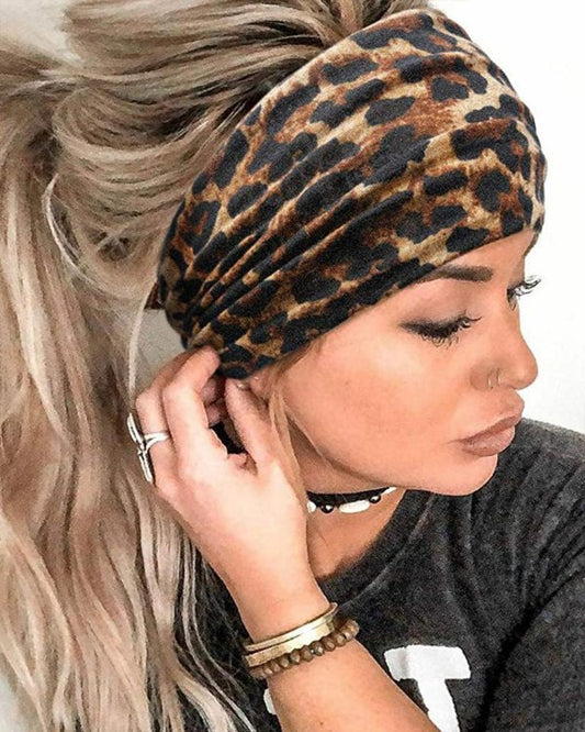 Leopard Print Yoga Headband