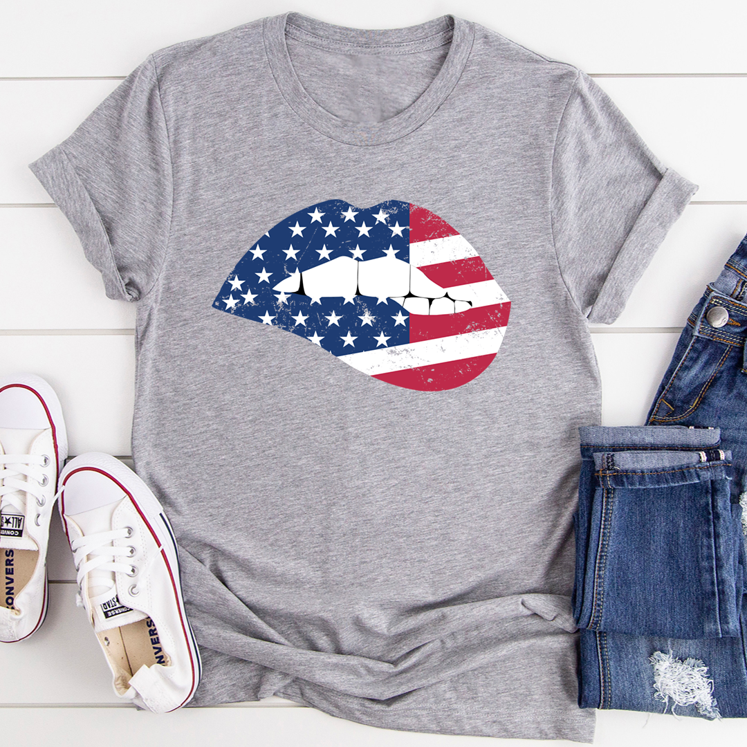 American Flag Lips Tee