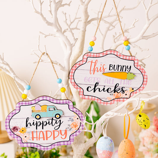 Easter Wooden Bead Hanging Widget