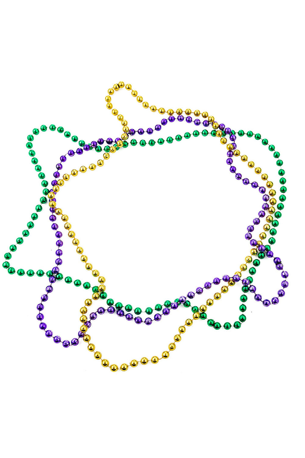 Dark Purple Beaded Mardi Gras Carnival Necklace