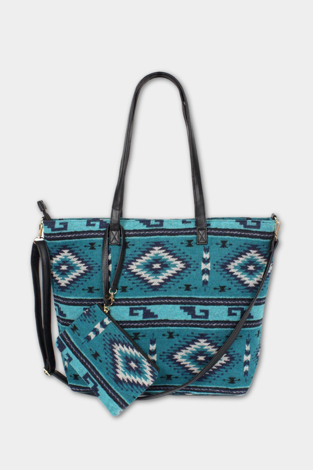 Striped Aztec Weekender Tote