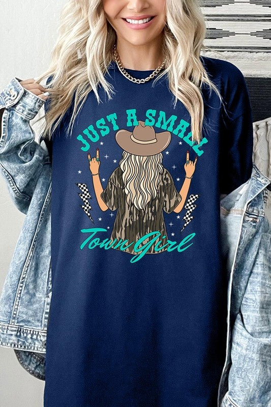 Just a Small Town Girl Camo Plus Heavy Cotton Tee