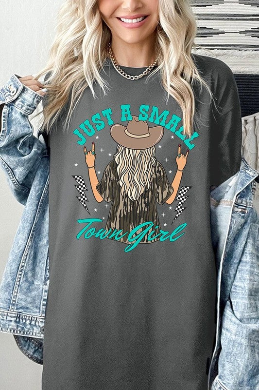 Just a Small Town Girl Camo Plus Heavy Cotton Tee