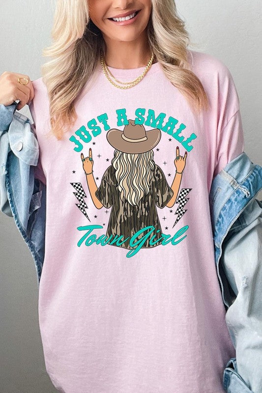 Just a Small Town Girl Camo Plus Heavy Cotton Tee