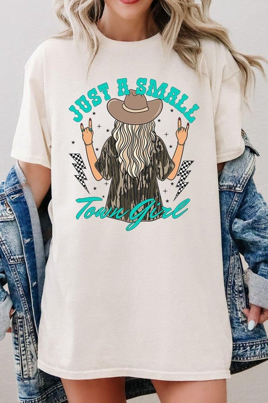 Just a Small Town Girl Camo Plus Heavy Cotton Tee