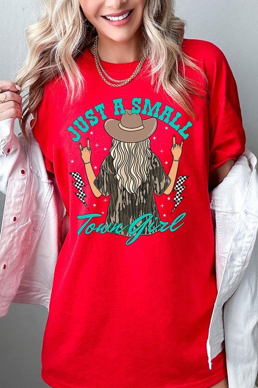 Just a Small Town Girl Camo Plus Heavy Cotton Tee